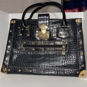 B.O.C. Black with Gold Accents Leather Purse